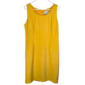 Beautiful 100% Silk yellow Shift Dress by Silk Club
